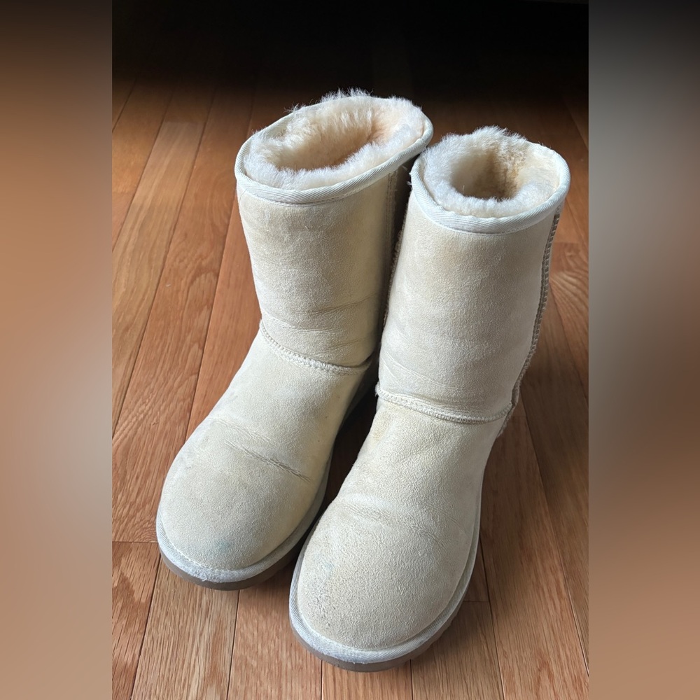 Off white Ugg classic short boots
